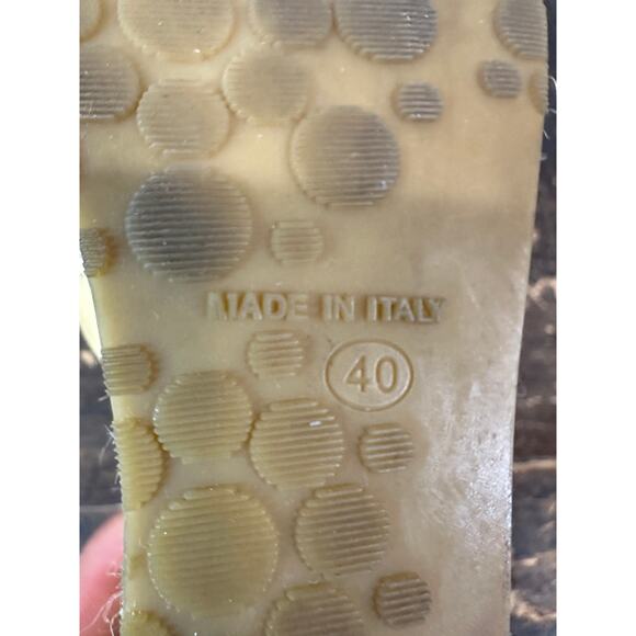 Jimmy Choo Beige Patent Leather Wedge Sandals US Size W10 - Picture 11 of 15